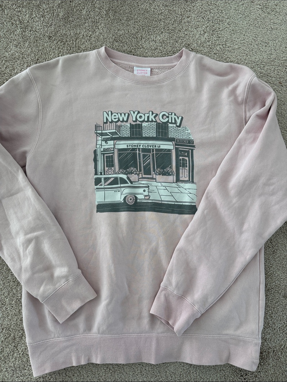 Stoney Clover Lane New York City Pink Graphic Sweatshirt